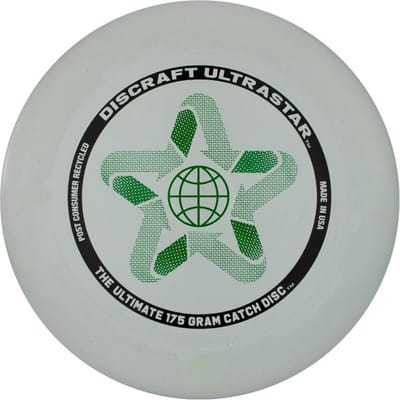 Frisbee Discraft UltraStar Recycled Stone 175 gr DCUSRS Wit 27,5 cm