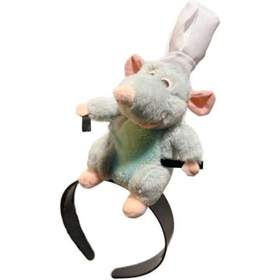 Ratatouille Muis Hoofd Haarband Capybara Grappige Pluche Haar Hoepel Halloween Decor Capibara Vrouwen Haarband Make-up Hoofddeksel Haarspeld white