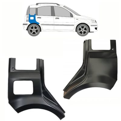 Reparatiepaneel achterspatbord voor Fiat Panda 2003-2012 / Links + Rechts / Set