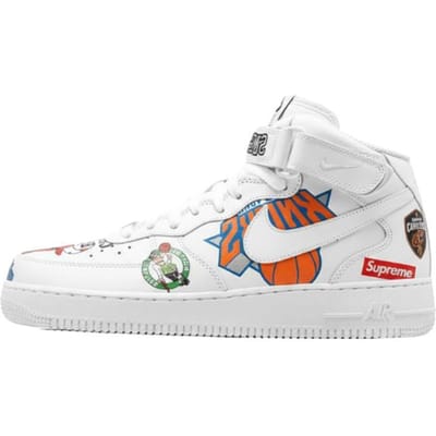 Nike Air Force 1 Mid Supreme Nba Wit AQ8017-100 45 white