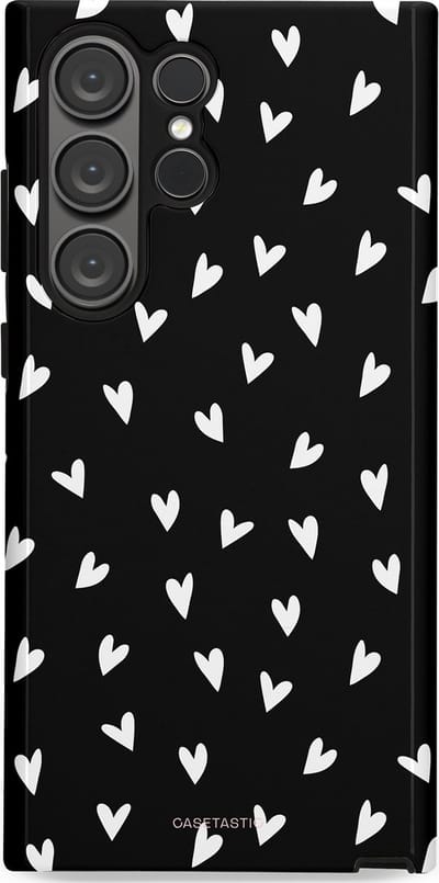 Casetastic Hoesje Geschikt voor Samsung S23 Ultra - Stijlvolle Beschermende Duo-layer Case - Stippen Hart