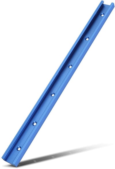 Dailygoods - T Track Mitre Jig Tool - Houtbewerking - Aluminium T-Track - Blauw - Verstekmal - Handig gereedschap voor routertafel - 1000 mm