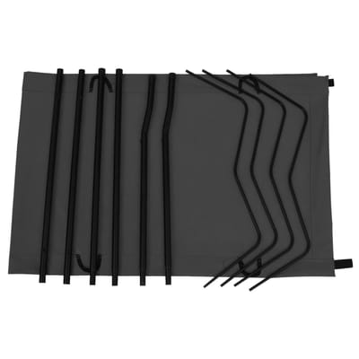 vidaXL - Campingbed - 180x60x19 - cm - oxford - stof - en - staal - zwart