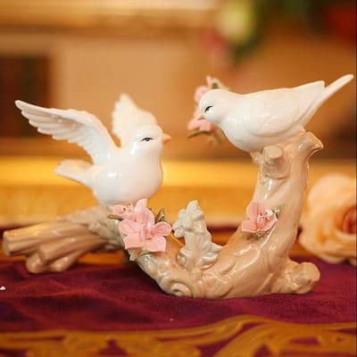 Moderne Eenvoudige Ornamenten Ornamenten Huis Woonkamer Wijnkast Decoratie Ornamenten Europese Creatieve Kamer Keramische Decoratie Magpie on the branch white