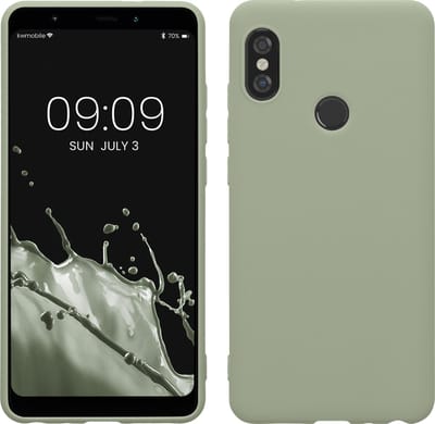 kwmobile telefoonhoesje geschikt voor Xiaomi Redmi Note 5 (Global Version) / Note 5 Pro - Hoesje voor smartphone - Back cover in grijsgroen