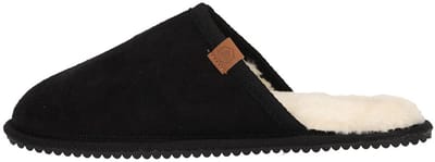 Heat Essentials - Suede Pantoffels Dames - Zwart - 39/40 - Pantoffels Dames - Instap Sloffen Dames