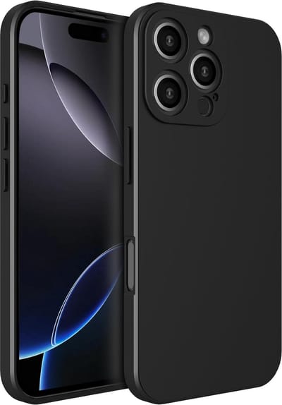 Hoesje geschikt voor iPhone 16 Pro hoesje Siliconen cover Zwart backcover