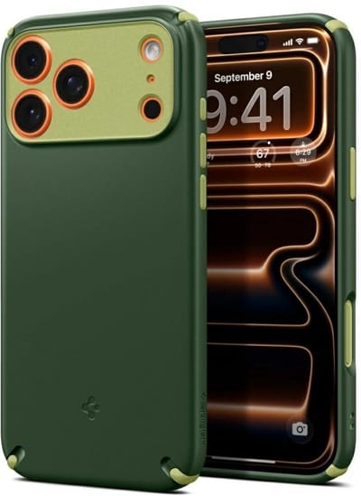 Spigen Nano Pop MagFit Hoesje Geschikt voor Apple iPhone 17 Pro - Back Cover Compatibel met MagSafe / Qi2 - Groen