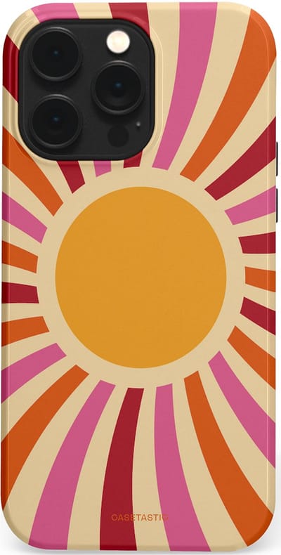 Casetastic Hoesje Geschikt voor Apple iPhone 14 Pro Max Magsafe - Stijlvolle Beschermende Duo-layer Case - Retro licht