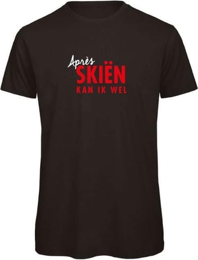 Aprés skiën kan ik wel wintersport t-shirt zwart XL - soBAD. | Foute apres ski outfit | kleding | verkleedkleren | wintersport t-shirt | wintersport dames en heren