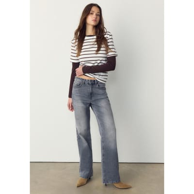 Stradivarius B01 Basic T-shirt regular fit heavy weight  Bruin L