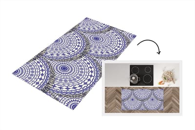 Keukenloper - Loper keuken - Design - Delfts Blauw - Patronen - 120x60 cm - Keukenloper vinyl