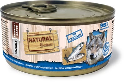 Monoprotein Hondenvoer Zalm Natural Greatness - Graanvrij, Hypoallergeen - 170gr