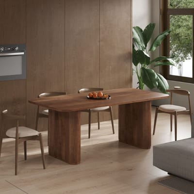 Tafel 'Jean' 200 cm Deens Ovaal Mango Hout Lichtbruin