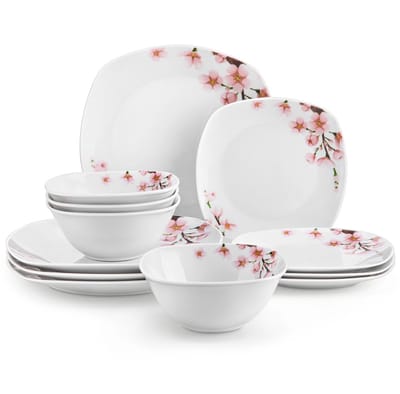 Ornate Serviesset - 24 delig - 8 persoons - Baby blauw - Dinerborden - Bordenset - Diepe borden - Ontbijtborden - Servies - Keukenservies – Elegant tafelservies