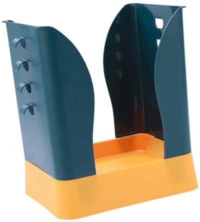 Prullenbak Zwaaideksel - Vuilnisbak Houder - Keuken Afval - Geïntegreerde Dispenser - 25 x 21 x 17 cm - Geel Blauw