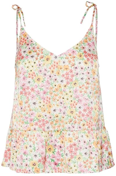 Vero Moda Sia V Neck Sb4 Mouwloos T-shirt Wit XL Vrouw