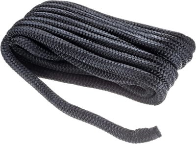 Nylon Bindingsbanden - Spanbanden Touw - Vastzetten van Lading - Dubbel Gevlochten - 19 mm x 10.5 m - Zwart