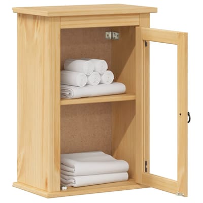 vidaXL - Badkamerwandkast - Corona - 45x27x64,5 - cm - massief - grenenhout