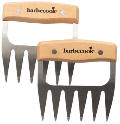 Barbecook vleesklauwen RVS met houten handvat