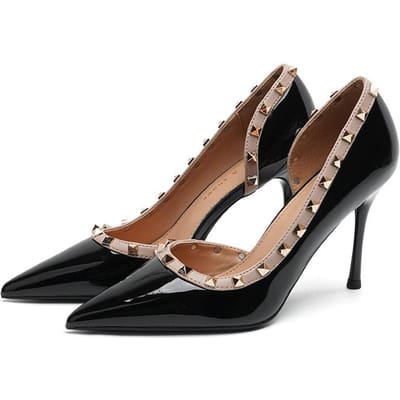 Nieuwe Lage Puntschoen Stilettos Hoge Hakken Feeërieke Stijl Zijdelings Leeg Klinknagel Schoenen Dames 40