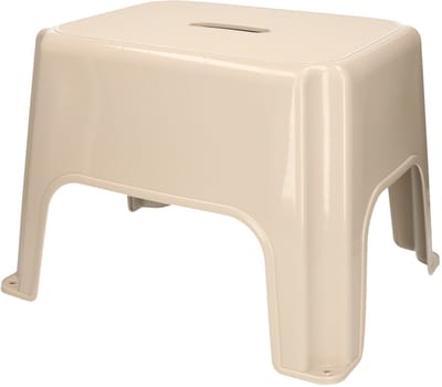 Plasticforte Caravan of camper trapje / opstapje - kunststof - beige - 40 x 30 x 28 cm - 1 trede