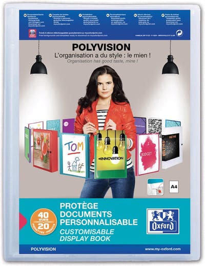 6 x Showalbum Oxford Polyvision - A4 - 20-tassen - PP - transparant
