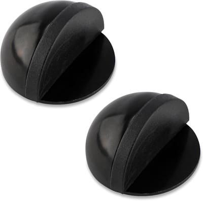 Deurstopper Set - Vloerstopper - Bescherming Muur - Zonder Boren - 47x46mm - Zwart