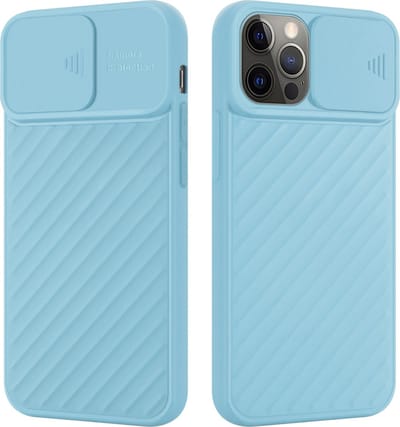 Cadorabo Hoesje geschikt voor Apple iPhone 12 PRO MAX in Mat Turkoois - Beschermhoes van flexibel TPU-silicone en met camerabescherming Case Cover Etui