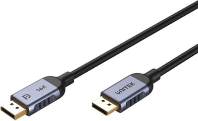 Unitek Displayport 2.1 Kabel Voor 8K 120Hz Monitor, 2M, Voor Audioapparatuur
