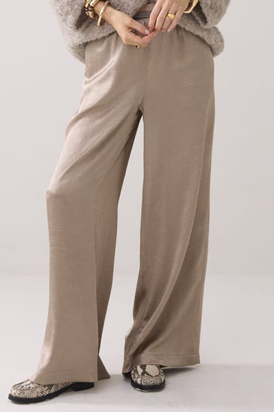 Summum Woman Trousers Crinkle Satin Funghi Größe: 40 | Ausgestellte Hosen Outlet | Damen