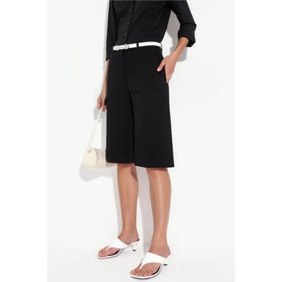 Rechtaf lopende Bermuda Shorts (zonder Ceintuur)