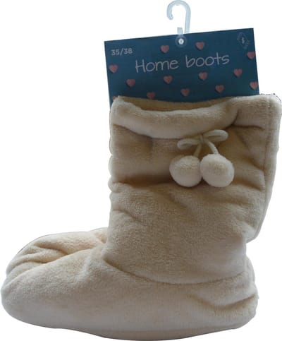 HUIS SLOFFEN - ANTI-SLIP - beige - maat 36-38 - extra zacht
