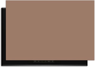 KitchenArt - Mocha Mousse – Inductie Beschermer - 90x50 cm - Kookplaat Beschermer - Luxe Afdekplaat Inductieplaat - Anti-slip & Oprolbaar - Beschermmat Inductiekookplaat
