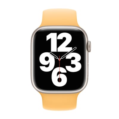 Apple Siliconen solobandje voor de Apple Watch | 44/45/46/49 mm - Maat 6 - Sunglow