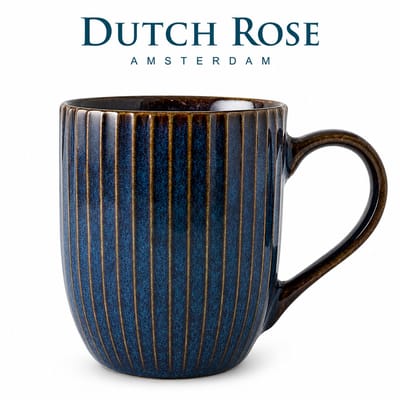 Dutch Rose Sapphire Mok - Theemok - Koffiemok - Blauw - 26 cl.