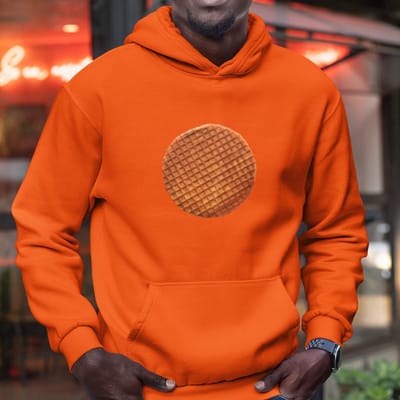 Oranje EK WK Koningsdag Hoodie Stroopwafel XS