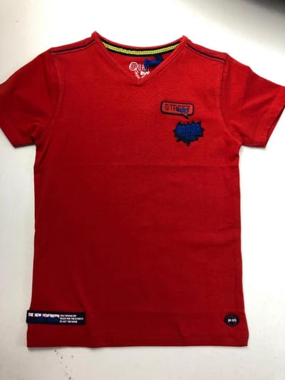 Quapi shirtje korte mouw Flame Red AHMED S202