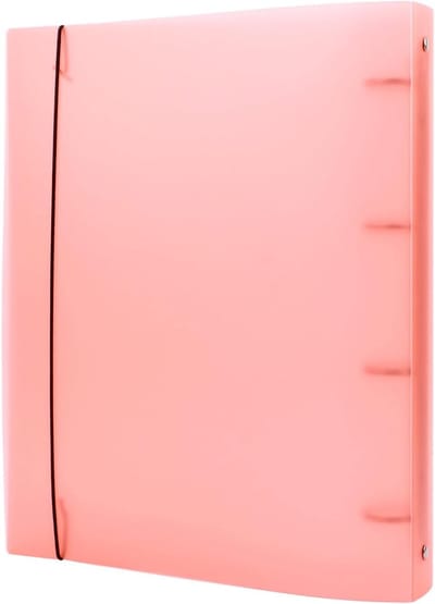 Transparante A4 4-Ring Binder Cover van Zacht PVC voor Navulbare Notitieboek Schaal met Matte Oppervlak voor Stempels en Stansopslag in Oranje Kleur