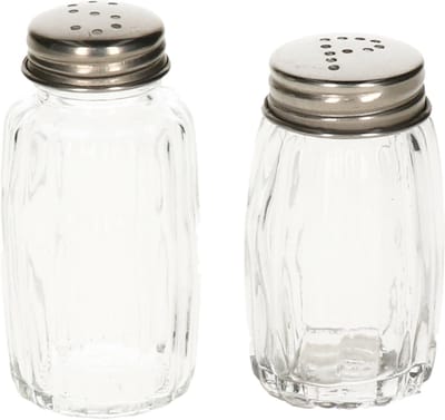 Peper en zout vaatje - stooiers - glas - 7 cm - Pepervaatje/Zoutvaatje - Peper en zout setje
