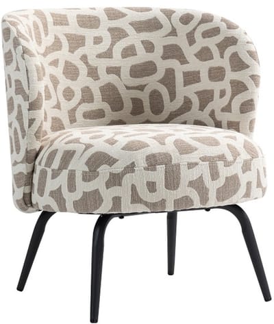 Light&living Stoel 68x67x72 cm DIEYDA taupe+beige-mat zwart