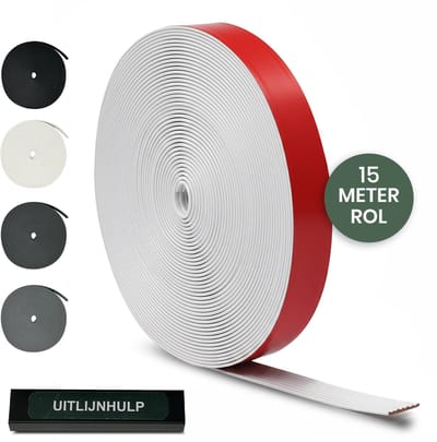 STACK® Antislip Trapstrip - 15 Meter Rol - Wit - 28mm Breed - Antislip Tape Trap - Trapprofiel - Trapstrips - Incl. Uitlijnhulp - Voor Binnen Trap