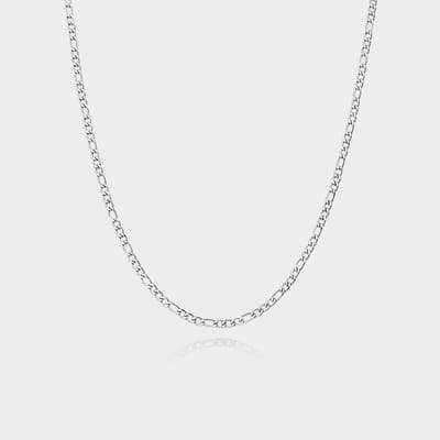 Figaro Ketting 3 mm - Zilveren Schakelketting - 50 cm lang - Ketting Heren - Olympus Jewelry