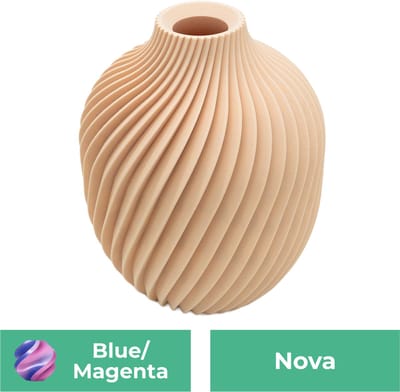 Nova moderne vaas – Decoratieve vaas - Blauw / Paars - 3d geprinte vaas – geschikt voor droogbloemen - 20CM