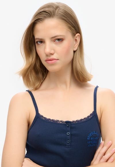 Superdry - Essential camitopje met knoopsluiting - Dames - Vesten