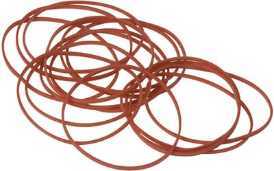 Q-CONNECT elastieken, breedte 1,5 mm, lengte 80 mm, 100g, rood 100 stuks
