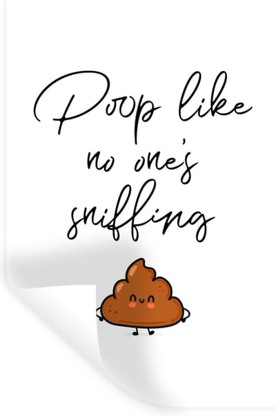 Muurstickers - Sticker Folie - Spreuken - Quotes - Poop like no one's sniffing - Poop - 20x30 cm - Plakfolie - Muurstickers Kinderkamer - Zelfklevend Behang - Zelfklevend behangpapier - Stickerfolie
