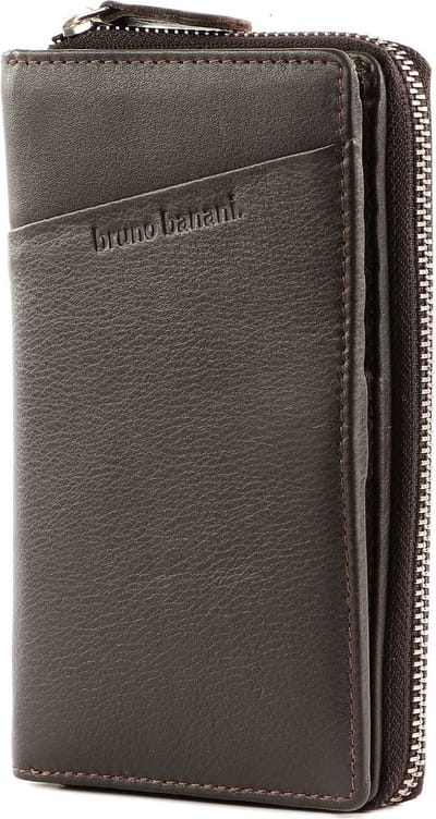 bruno banani Portemonnee Wallet Zip With Flap Brown Donkerbruin