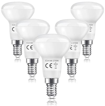 E14 R50 LED-lampen 5W Warm Wit - 5 Stuks Reflectorlampen voor Binnen
