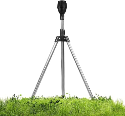 Sproeier Statief - Verstelbare Beregening - Gazon Water Geven - 360 Graden Dekking - 53 cm Hoogte - Zilver